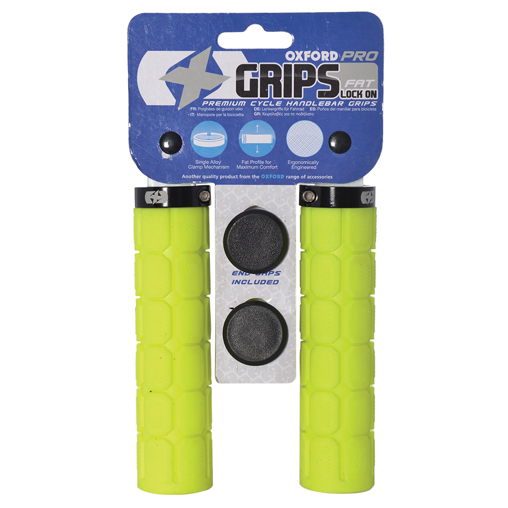 Lock On Fat Grips Fluro Yellow